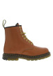 Thumbnail Bottines en cuir tan à talon décroché bas et à lacets ronds jaunes