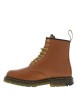 Thumbnail Bottines en cuir tan à talon décroché bas et à lacets ronds jaunes - Image 2