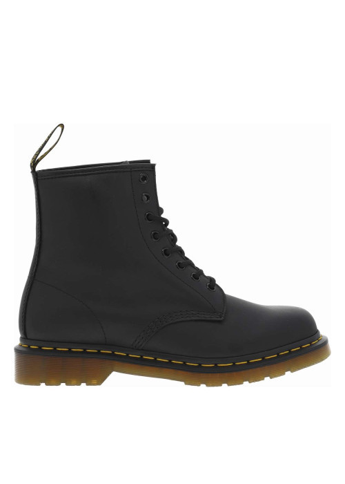 Bottines en cuir noires à talon décroché bas et à lacets ronds