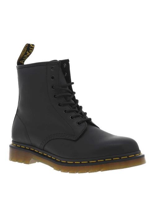 Bottines en cuir noires à talon décroché bas et...