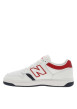 Thumbnail Baskets tennis en cuir blanches avec dessin brodé en rouge sur la languette - Image 2