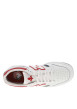 Thumbnail Baskets tennis en cuir blanches avec dessin brodé en rouge sur la languette - Image 4
