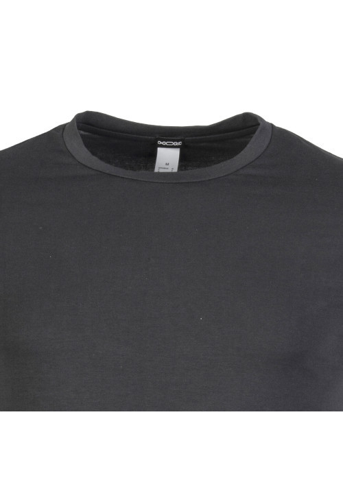 T-Shirt noir col v-col rond