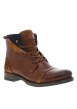Thumbnail Bottines en cuir cognac à semelle antidérapante et à lacets plats - Image 3