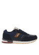 Thumbnail Baskets running bleu marine à semelle plate et à lacets plats Made in France