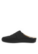 Thumbnail Pantoufles mules noires avec le coup de pied matelassé et feutrine noire - Image 2