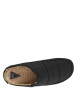 Thumbnail Pantoufles mules noires avec le coup de pied matelassé et feutrine noire - Image 4
