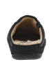 Thumbnail Pantoufles mules noires avec le coup de pied matelassé et feutrine noire - Image 6