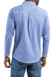 Thumbnail Chemise en coton ciel chinée avec une coupe droite et un col américain - Image 2
