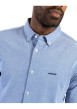 Thumbnail Chemise en coton ciel chinée avec une coupe droite et un col américain - Image 3
