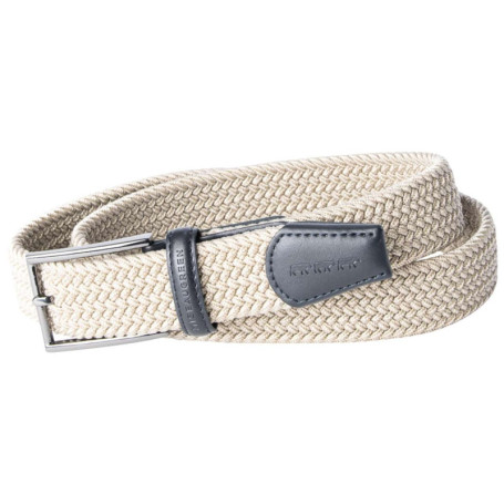 Ceinture beige unie tressée avec passant en...
