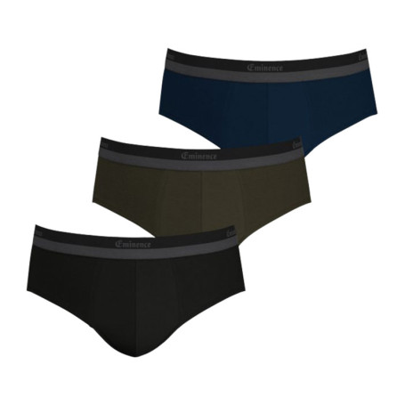 Lot de 3 slips multicolores noir, bleu et kaki...