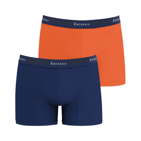 Lot de 2 boxers en coton multicolores unis avec...