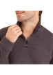 Thumbnail Pyjama long en coton mélangé anthracite uni avec coupe droite et col montant - Image 4