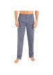 Thumbnail Pyjama long en coton marine imprimé all-over avec coupe droite et col cranté - Image 3