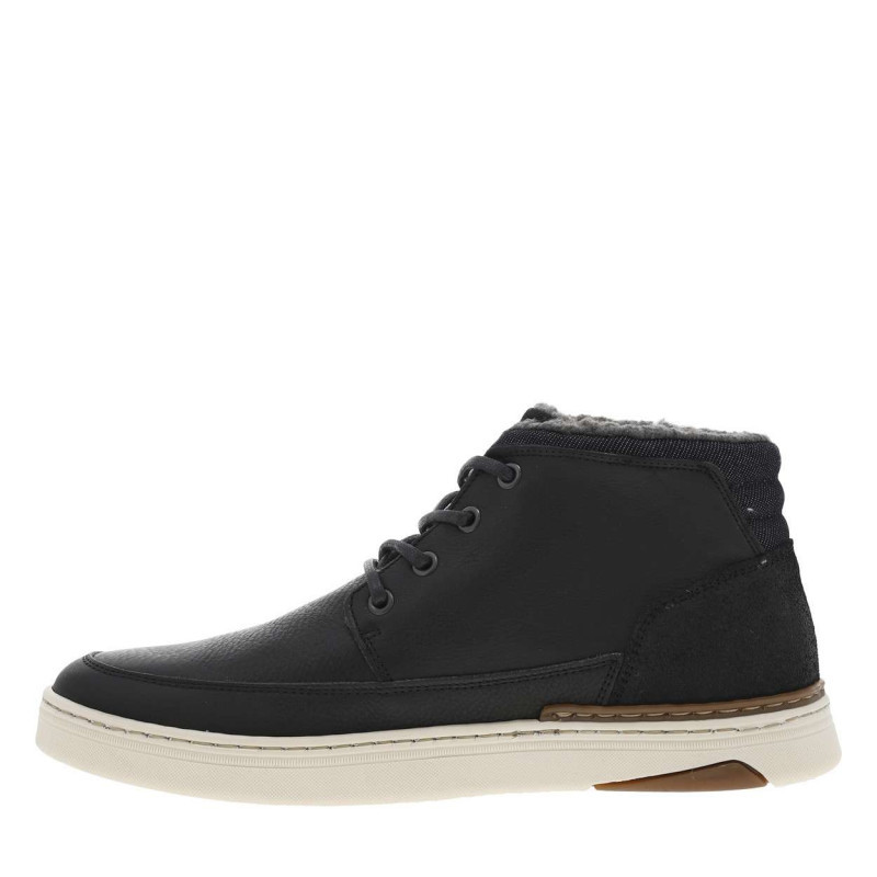 Bullboxer - Bottines En Cuir Noires à Semelle Plate Et à Lacets Ronds Bleus - Noires Bullboxer - Bottines En Cuir Noires à Semelle Plate Et à Lacets Ronds Bleus - Noires
