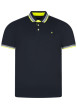Thumbnail Polo en coton bleu avec une coupe droite et une fermeture boutonnée