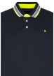 Thumbnail Polo en coton bleu avec une coupe droite et une fermeture boutonnée - Image 3