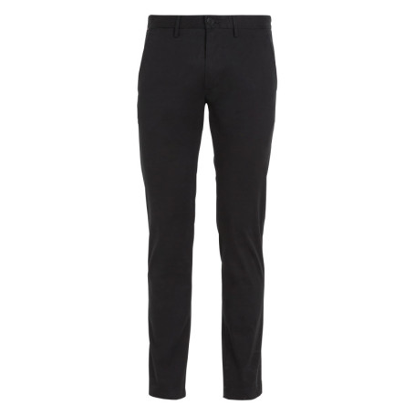 Pantalon Bleeker en coton noir uni avec une...