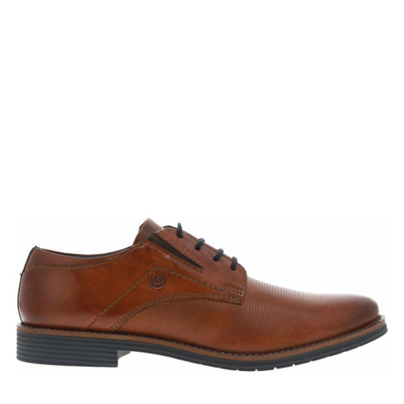 Derbies en cuir caramel à semelle à talon plat...