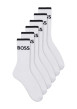 Thumbnail Lot de 6 paires de chaussettes hautes en coton mélangé blanches unies mi-hautes