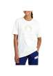 Thumbnail T-shirt en coton écru uni avec une coupe droite et un col rond - Image 4
