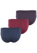 Thumbnail Lot de 3 slips en coton tricolore à imprimé et avec une coupe fermée - Image 2