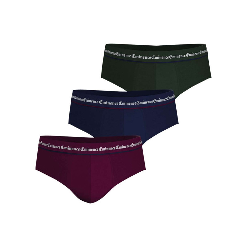 Eminence - Lot De 3 Slips En Coton Multicolores Unis à Coupe Fermée Et à Taille élastiquée - Multicolore