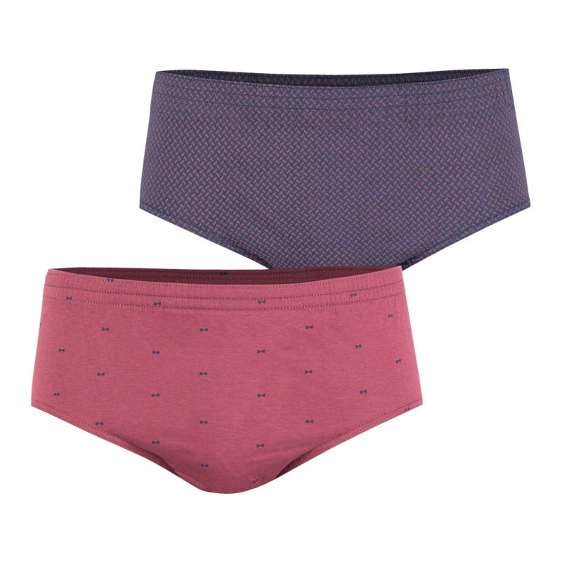 Eminence - Lot De 2 Slips En Coton Bicolore à Imprimé Et Avec Une Coupe Fermée - Multicolore