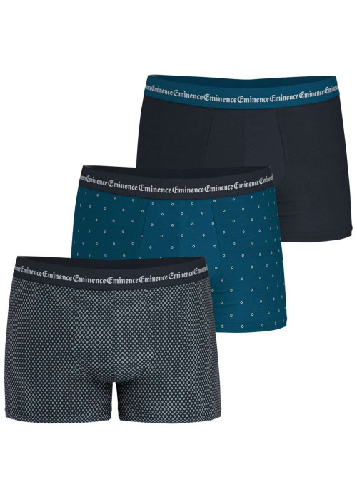 Lot de 3 boxers classiques en coton à pois avec une coupe fermée