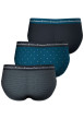 Thumbnail Lot de 3 slips en coton multicolores imprimés et avec une coupe fermée - Image 2