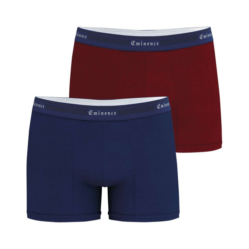 Eminence - Lot De 2 Boxers Classiques Unis En Coton Avec Une Coupe Fermée - Multicolore Eminence - Lot De 2 Boxers Classiques Unis En Coton Avec Une Coupe Fermée - Multicolore