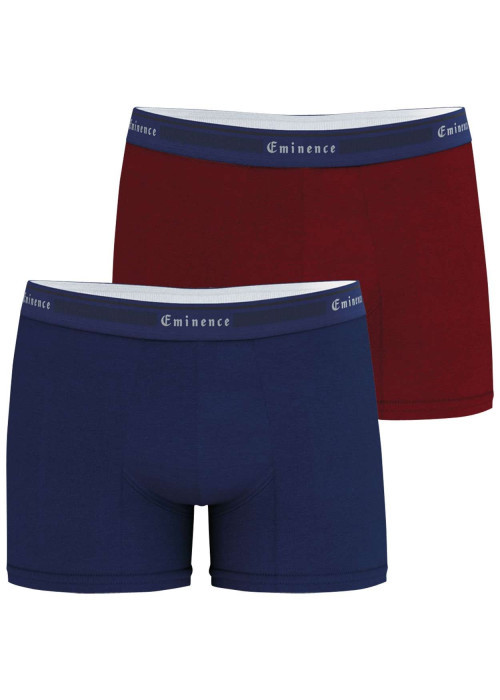 Lot de 2 boxers classiques unis en coton avec une coupe fermée
