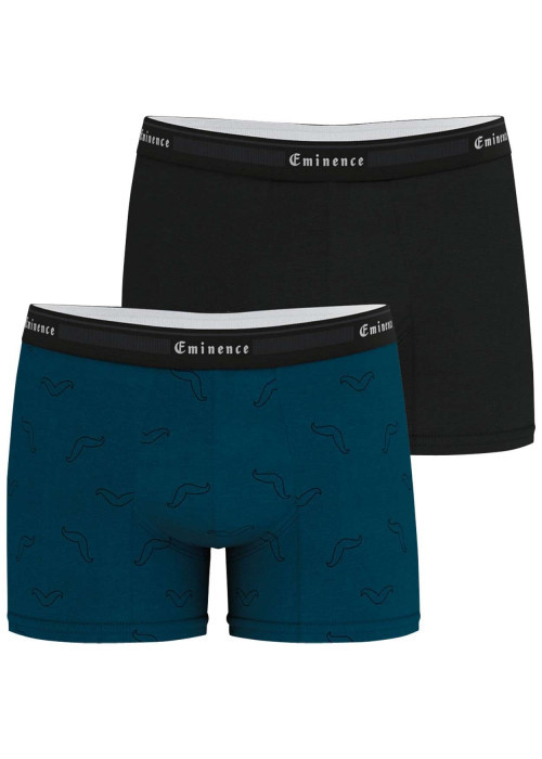 Lot de 2 boxers classiques en coton imprimé avec une coupe fermée