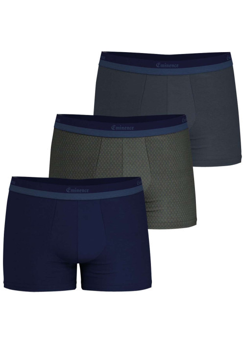 Lot de 3 boxers classiques unis en coton avec une coupe fermée