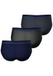 Thumbnail Lot de 3 slips en coton multicolores unis et avec une coupe fermée - Image 2
