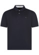 Thumbnail Polo Grande Taille en coton marine uni avec une coupe droite et un col boutonné