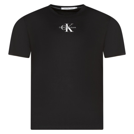T-shirt Grande Taille en coton noir uni avec...