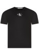 Thumbnail T-shirt Grande Taille en coton noir uni avec une coupe droite et un col rond