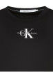 Thumbnail T-shirt Grande Taille en coton noir uni avec une coupe droite et un col rond - Image 3