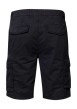 Thumbnail Short en coton avec 6 poches marine uni et logo sur poches cargo - Image 2