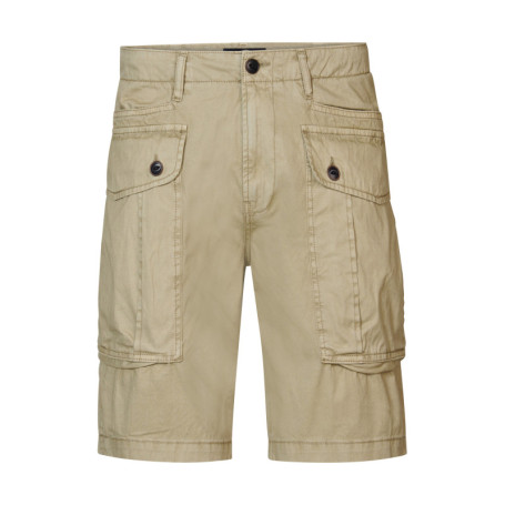 Short cargo avec 6 poches beige unies avec 5...