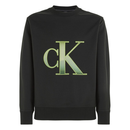 Sweat noir avec une coupe regular fit un col...