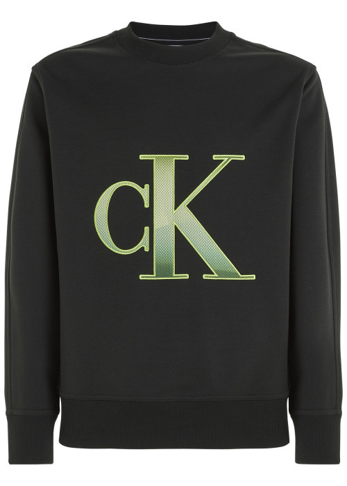 Sweat noir avec une coupe regular fit un col...