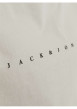 Thumbnail T-shirt en coton beige uni avec une coupe droite et un col rond - Image 9