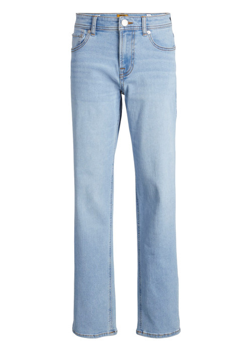 Jean Clark Regular en coton mélangé stone uni coupe regular fit