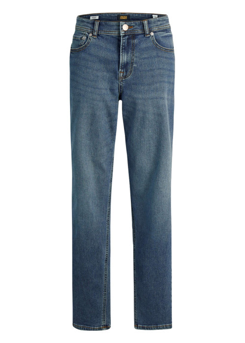 Jean Clark Regular en coton mélangé indigo uni coupe regular fit