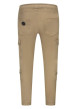 Thumbnail Pantalon cargo beige uni avec une coupe droite et ajustable à la taille - Image 2
