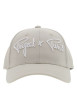 Thumbnail Casquette en coton gris clair uni à visière courbée et une fermeture clip inox