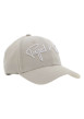 Thumbnail Casquette en coton gris clair uni à visière courbée et une fermeture clip inox - Image 3